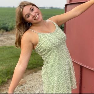 Light green daisy dress